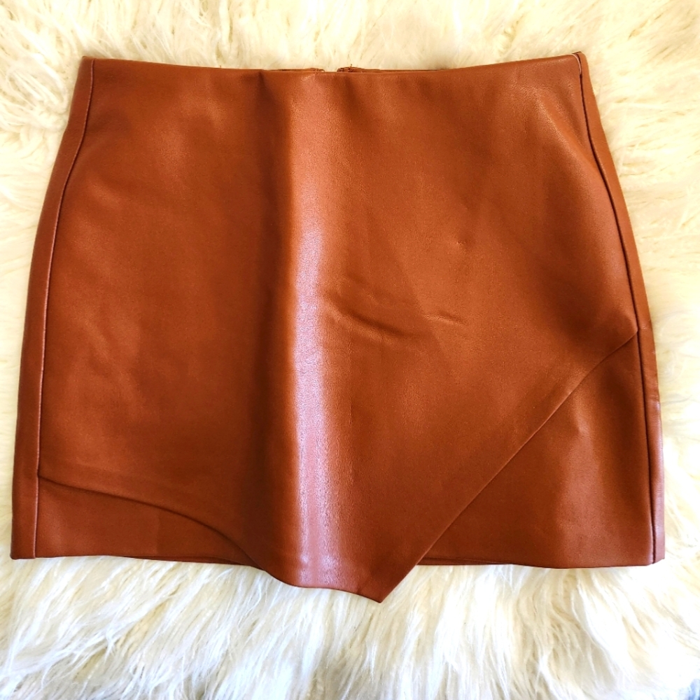 Faux leather skirt